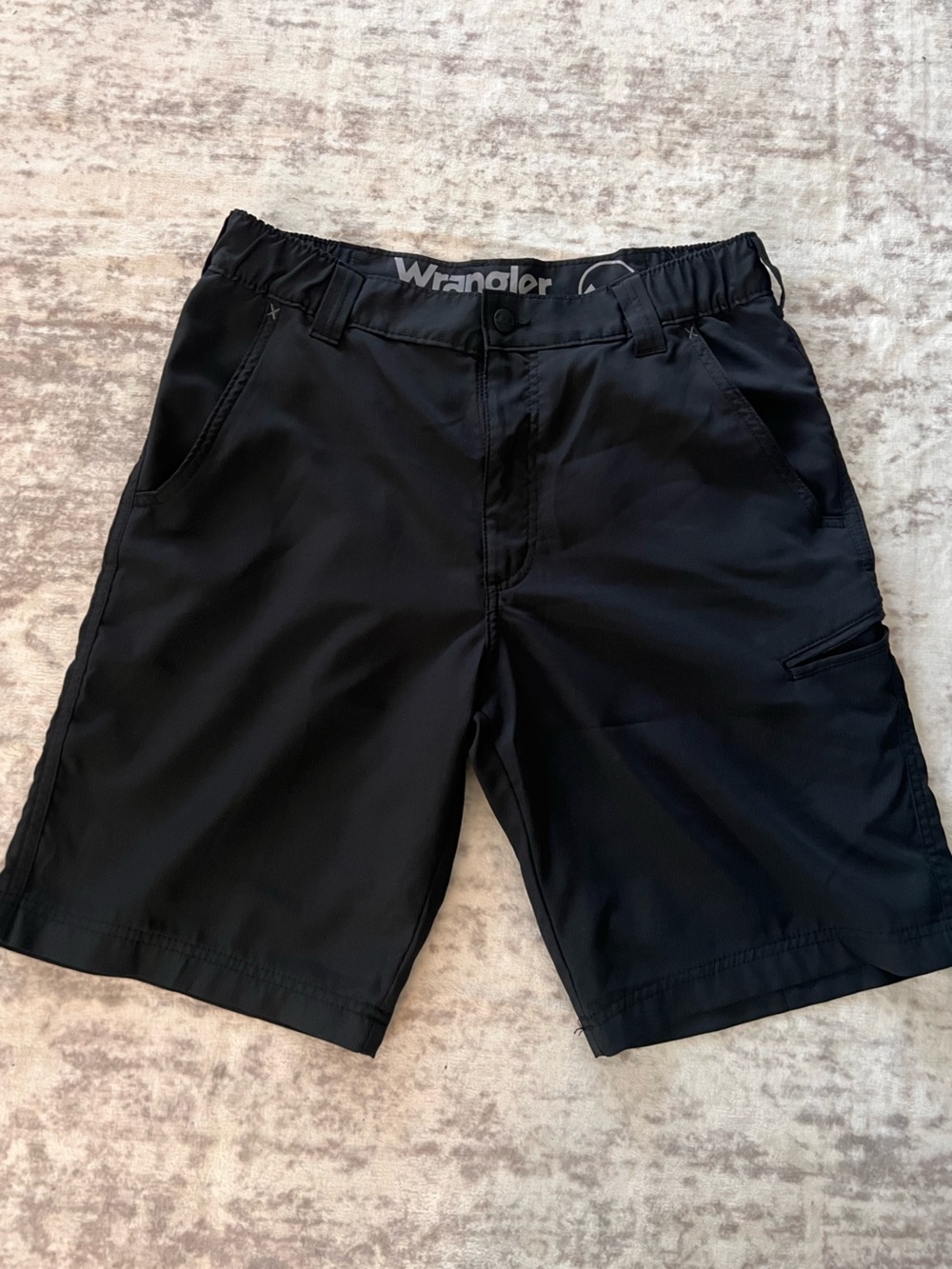 Wrangler Black Shorts with Elastic Waist